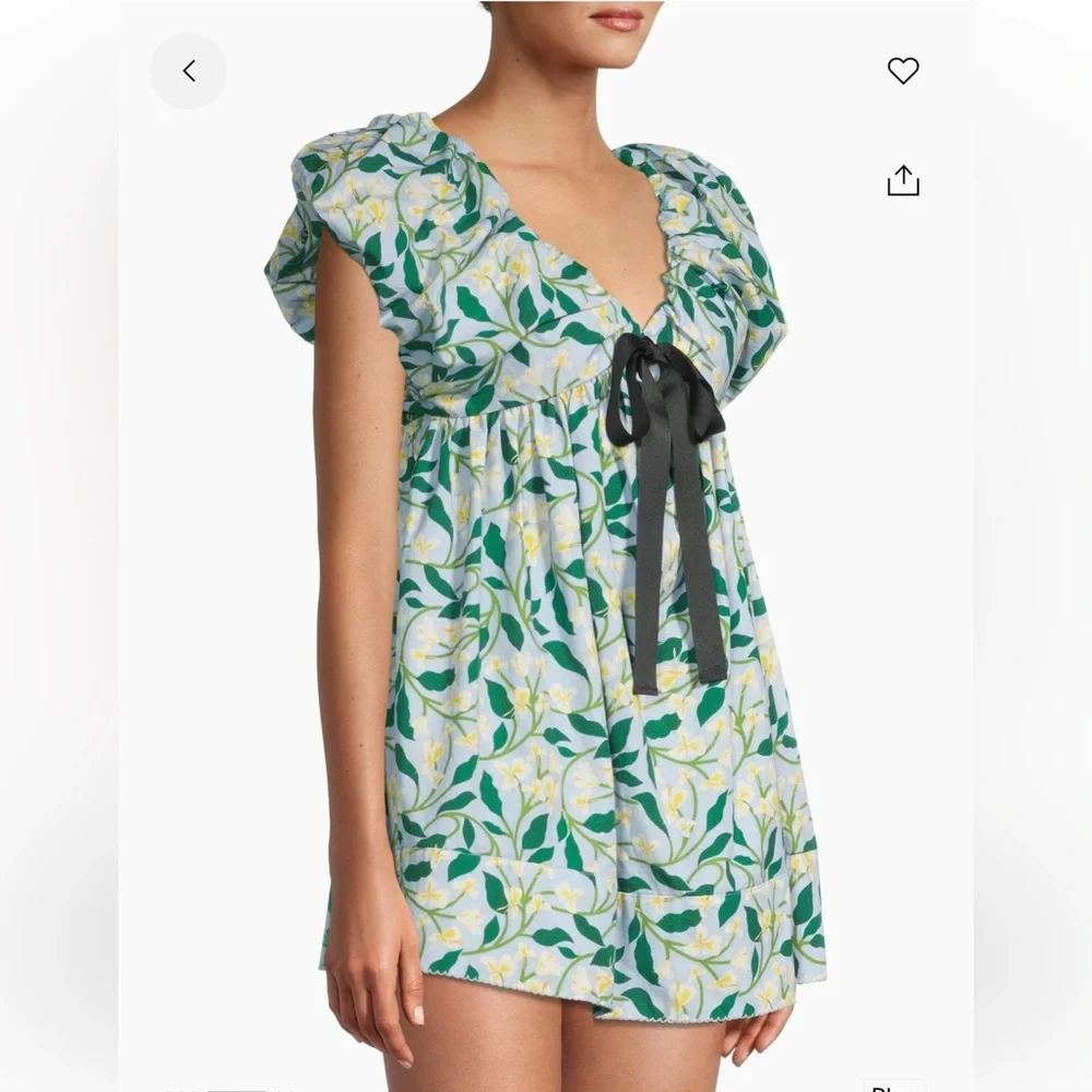 Agua by Agua Bendita Blue Floral Mini Dress - Picture 7 of 8
